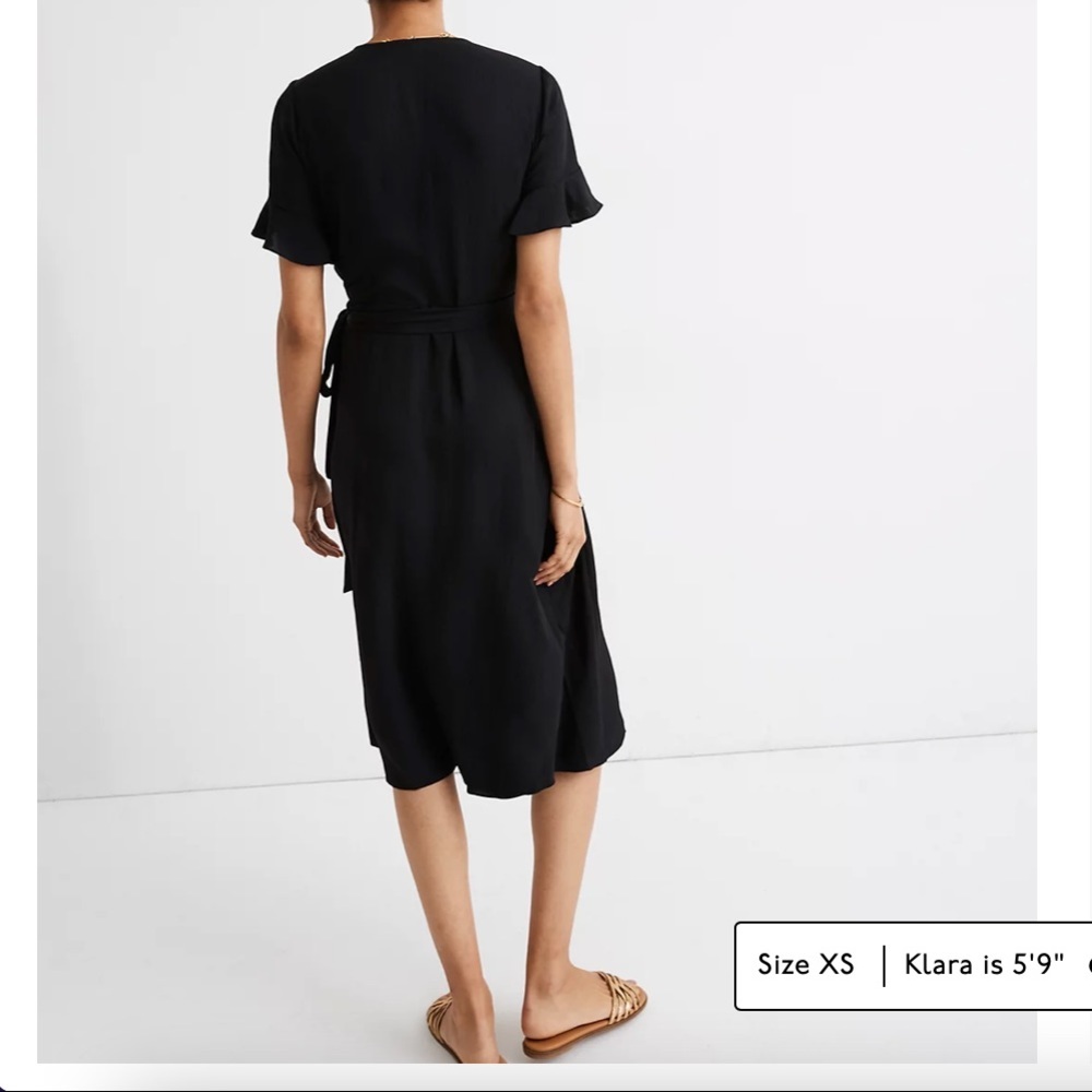 Madewell Ruffle Sleeve Wrap Dress - Picture 3 of 5